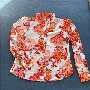 Floral Button-Up Blouse